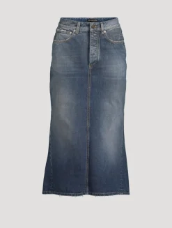 Denim Midi Skirt