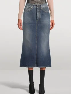 Denim Midi Skirt