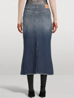 Denim Midi Skirt