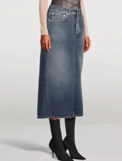 Denim Midi Skirt