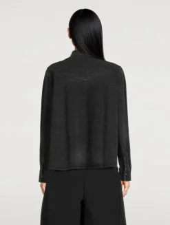 Denim x Knit Cardigan