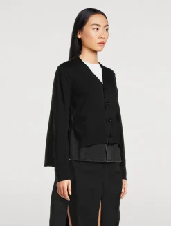 Denim x Knit Cardigan