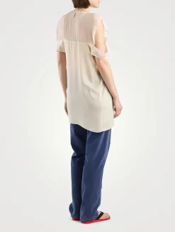 Desy Lace Silk Blouse