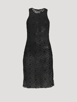 Diamanté Embroidered Mini Dress