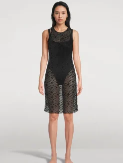 Diamanté Embroidered Mini Dress