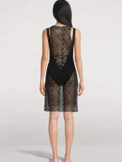 Diamanté Embroidered Mini Dress