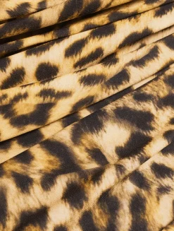 Diana One-Shoulder Midi Dress In Cheetah Print