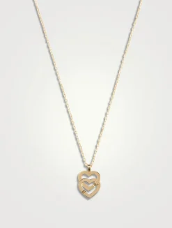 Double Cœurs R10 18K Gold Necklace