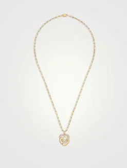 Double Cœurs R15 18K Gold Necklace With Diamonds