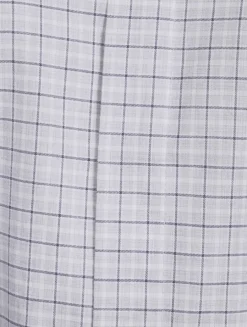 Double Stand Collar Shirt In Plaid Print