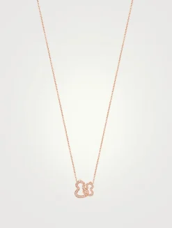 Double Wulu 18K Rose Gold Necklace With Diamonds
