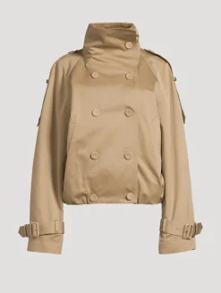 Double-Breasted Cotton Twill Jacket