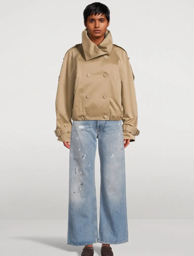 Double-Breasted Cotton Twill Jacket