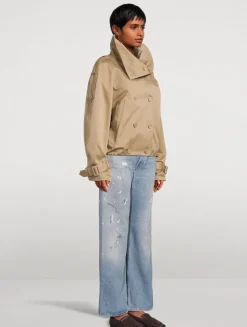 Double-Breasted Cotton Twill Jacket