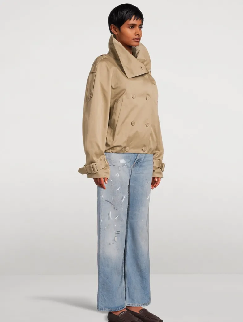 Double-Breasted Cotton Twill Jacket