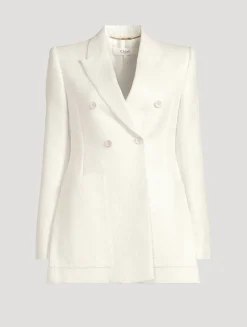 Double-Breasted Jacquard Blazer