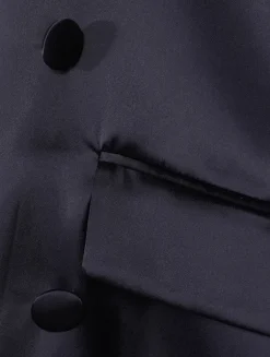 Double-Breasted Satin Jacket