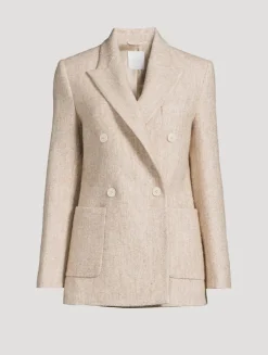 Double-Breasted Tweed Blazer