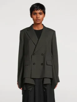 Double-Breasted Wool Blazer