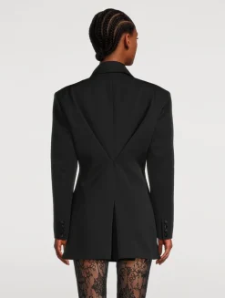 Double-Breasted Wool Tuxedo Jacket