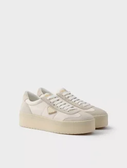 Downtown Bold Nylon And Suede Sneakers