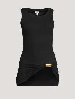 Draped Jersey Tank Top