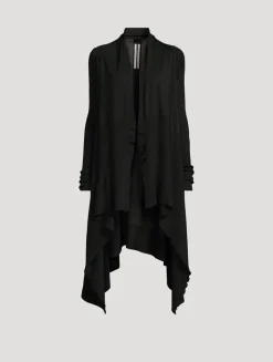 Draped Wool Cardigan