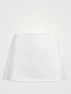 Drop Needle Pointelle Mini Skirt