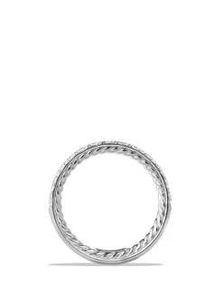 Dy Eden Partway Band Ring In Platinum With Diamonds, 2.8mm
