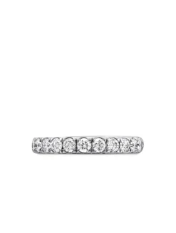 Dy Eden Partway Band Ring In Platinum With Diamonds, 2.8mm