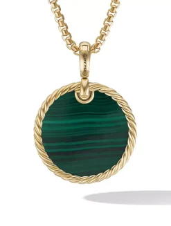 Dy Elements® Disc Pendant In 18k Yellow Gold With Lapis