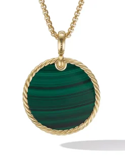 Dy Elements® Disc Pendant In 18k Yellow Gold With Black Onyx Reversible To Mother Of Pearl