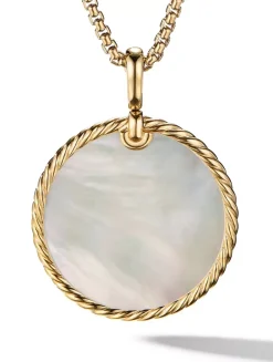 Dy Elements® Disc Pendant In 18k Yellow Gold With Lapis