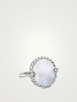 Dy Elements® Ring In Sterling Silver With Mother Of Pearl And Diamonds, 21mm