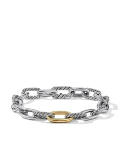 Dy Madison® Chain Bracelet In Sterling Silver With 18k Yellow Gold, 8.5mm