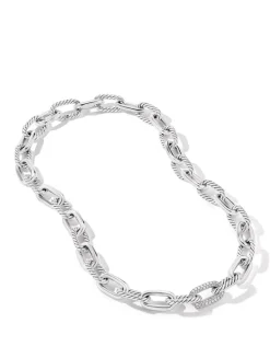 Dy Madison® Chain Necklace In Sterling Silver With Diamonds, 11mm