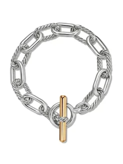 Dy Madison® Toggle Chain Bracelet In Sterling Silver With 18k Yellow Gold, 11mm