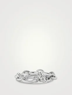 Dy Mercer™ Chain Bracelet In Sterling Silver With Pavé Diamonds