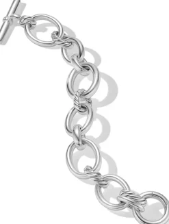 Dy Mercer™ Chain Bracelet In Sterling Silver With Pavé Diamonds