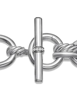 Dy Mercer™ Chain Bracelet In Sterling Silver With Pavé Diamonds