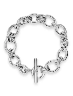 Dy Mercer® Chain Bracelet In Sterling Silver With Diamonds, 8mm
