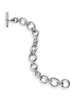 Dy Mercer® Chain Bracelet In Sterling Silver With Diamonds, 8mm