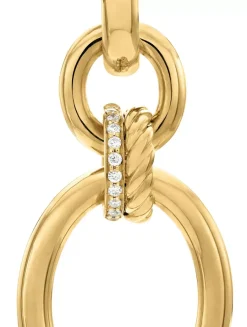 Dy Mercer® Circular Drop Earrings In 18k Yellow Gold With Diamonds, 50mm