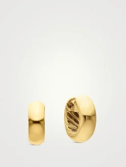 Dy Mercer® Micro Hoop Earrings In 18k Yellow Gold, 13.4mm