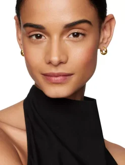 Dy Mercer® Micro Hoop Earrings In 18k Yellow Gold, 13.4mm