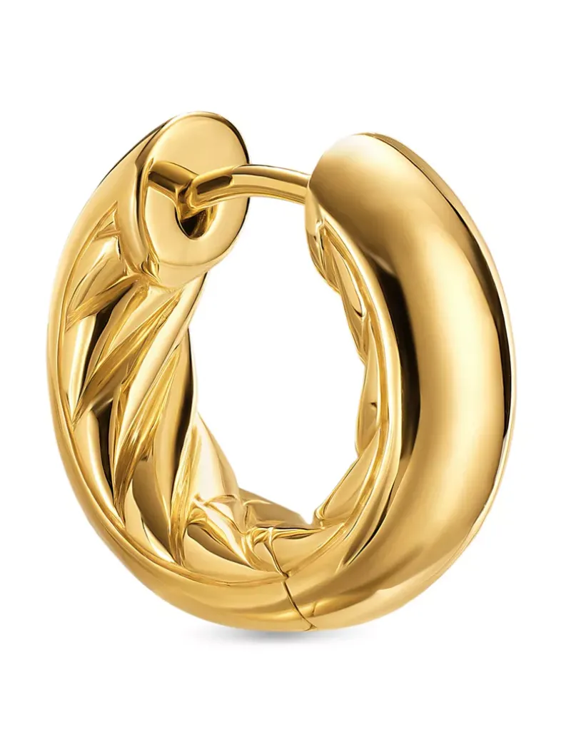 Dy Mercer® Micro Hoop Earrings In 18k Yellow Gold, 13.4mm