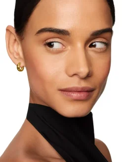 Dy Mercer® Micro Hoop Earrings In 18k Yellow Gold, 13.4mm