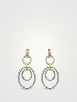 Dy Mercer® Mobile Drop Earrings In Sterling Silver With 18k Yellow Gold, 65.7mm