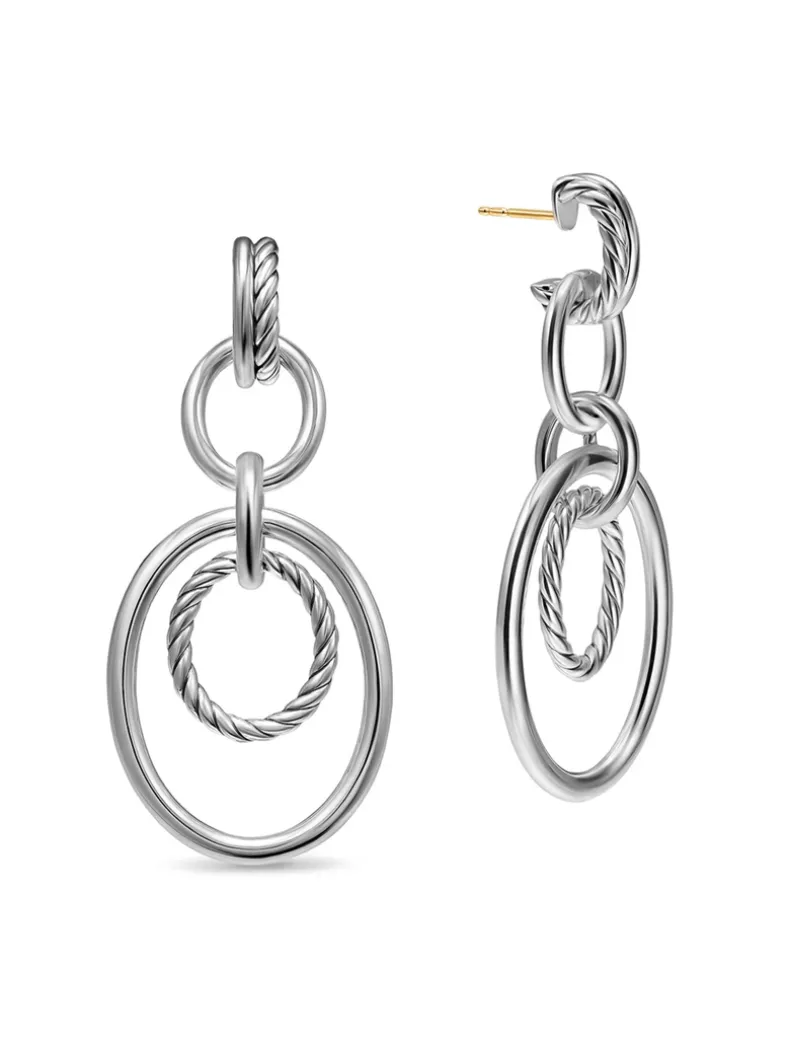 Dy Mercer® Mobile Drop Earrings In Sterling Silver, 65.7mm