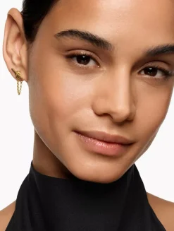 Dy Mercer® Petite Toggle Chain Stud Earrings In 18k Yellow Gold, 38.2mm